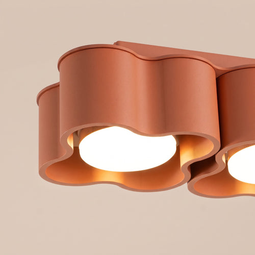 Sollux Lighting Plafondlamp OVIO 2 rode oker Gx53 - 24,5x12x8cm