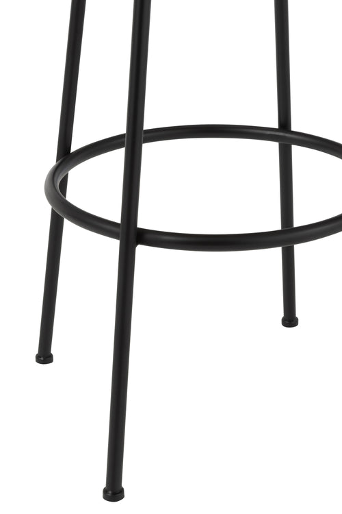 J-Line barkruk Neo - staal - naturel/zwart