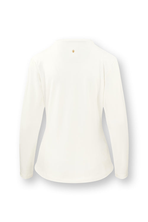 Pip Studio - Tom Pyjama t-shirt - Lange mouw Dames - Wit - L - vtwonen shop