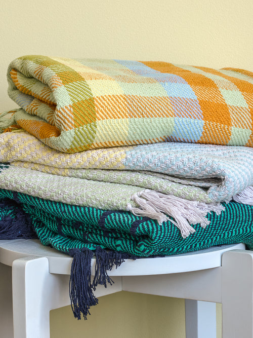 Hübsch plaid Tarta - katoen - 140x200cm