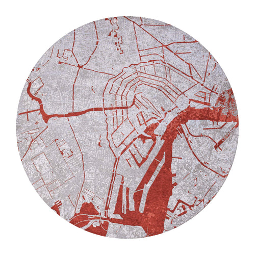 Louis De Poortere vloerkleed Orange Cut - rood - 240x240cm