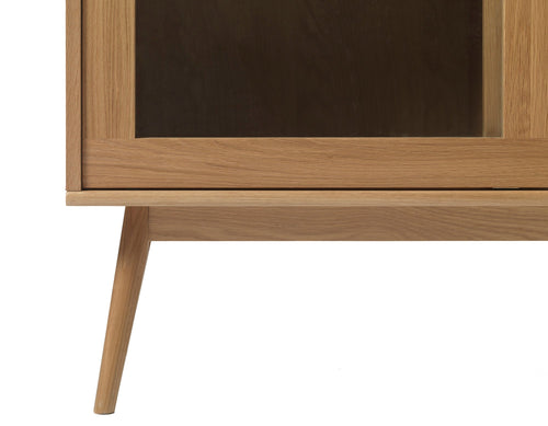 Rebellenclub Vitrinekast Yass - Eiken met Rattan - vtwonen shop