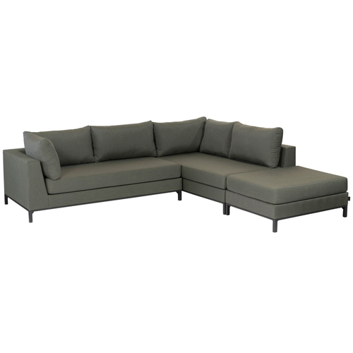 WOOOD loungeset buiten Sicilië - Aluminium - Groen - 60x246x262