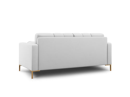 Cosmopolitan Design Bank Bali 2-zits, structurele stof, lichtgrijs - 96x152x75cm