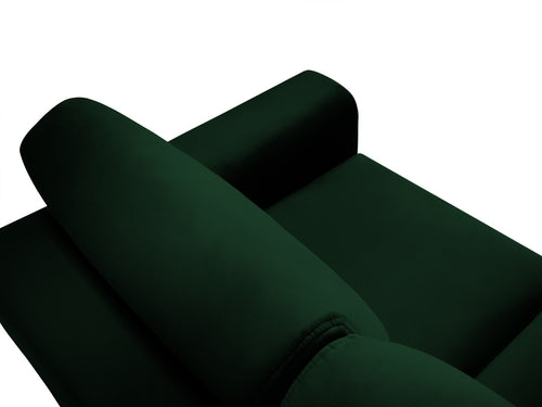 Cosmopolitan Design Slaapbank met opbergdoos Kyoto 3-zits, flueel flessengroen - 100x235x88cm