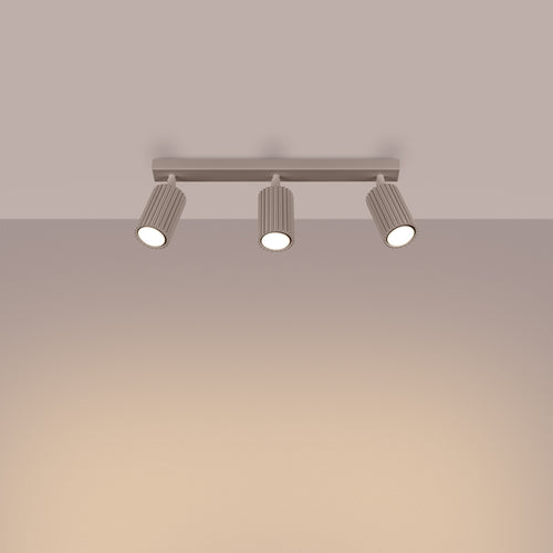 Sollux Lighting Plafondlamp KARBON 3L taupe - 45x6,5x16,5cm