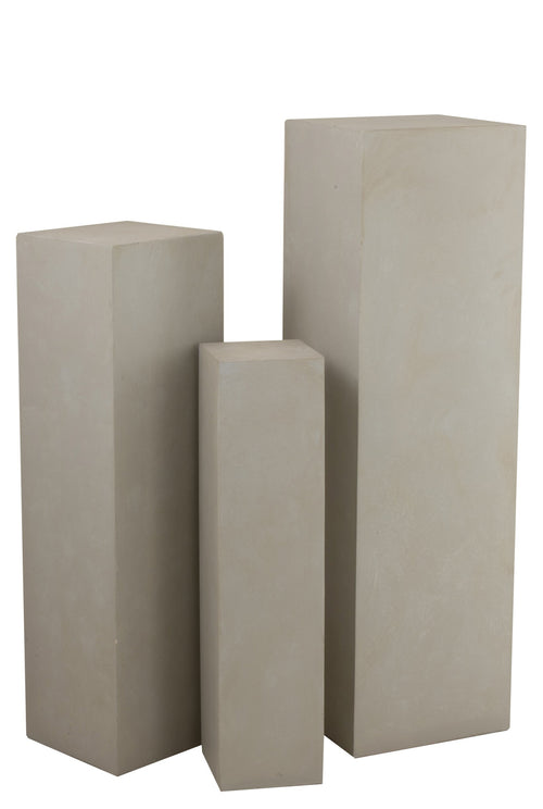 J-Line sokkel Rechthoek Hoog - keramiek - beige - large