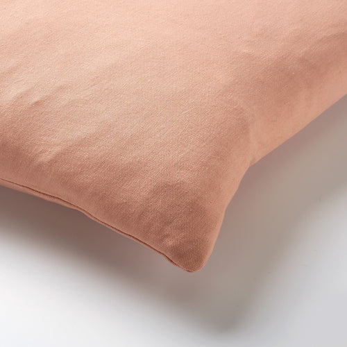 JAMES - Kussenhoes 45x45 cm - duurzaam katoen - effen kleur - Muted Clay - roze