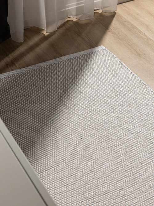 benuta katoenen loper Ron - wit - 80x300 cm