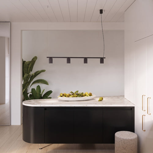 Sollux Lighting Kroonluchter RAYO 4 zwart - 122x6x208cm