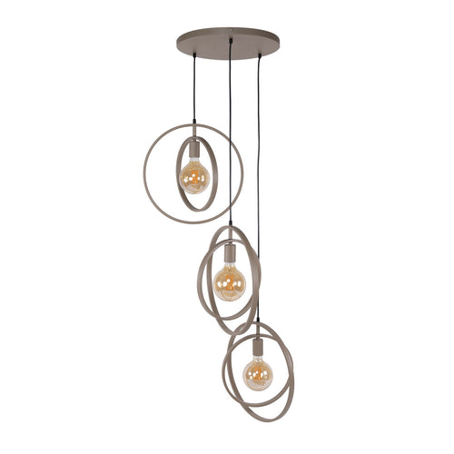 Giga Living Hanglamp Turn Around - Beige Metaal - Ø40x150cm