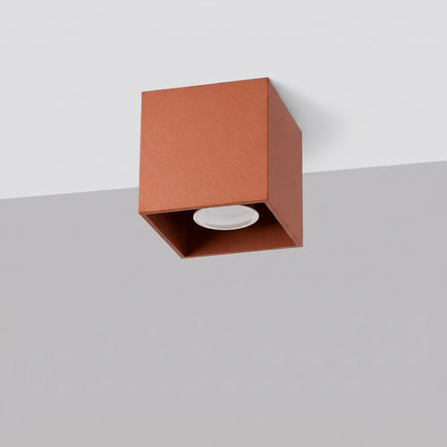 Sollux Lighting Plafondlamp QUAD 1 rode oker - 10x10x10cm