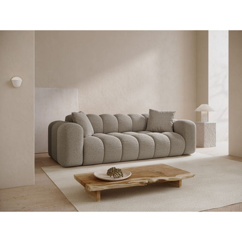 Cosmopolitan Design - Bank Treno 4-zits, chenille donkerbeige - 94x240x70cm