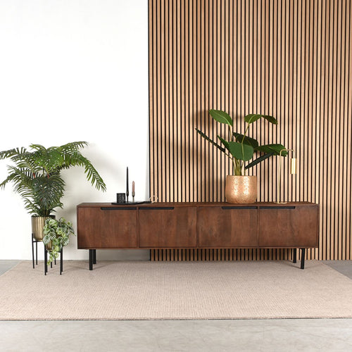 LABEL51 Tv-meubel Rio - Donkerbruin Mangohout - 220x40x60cm