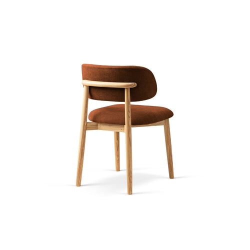 Set van 2 stoelen Evan chenille oranje - 51x49.5x77cm