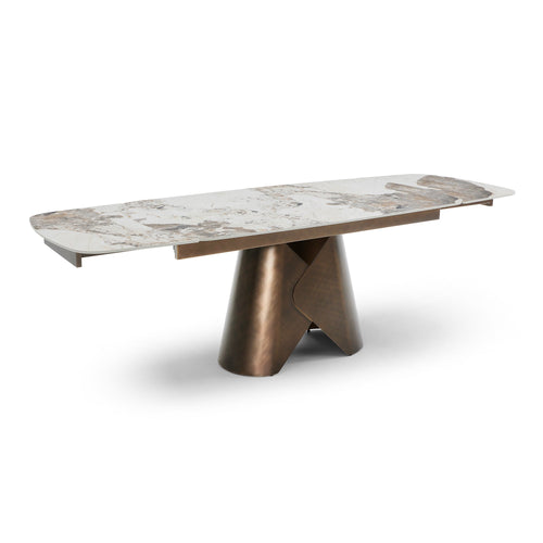Premium Interiors - Uitschuifbare eettafel LACE - pandora-keramiek pandora 240cm
