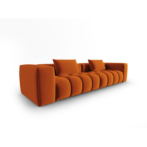 Cosmopolitan Design - Modulaire bank Verona 5-zits, flueel terracotta - 85x290x70cm