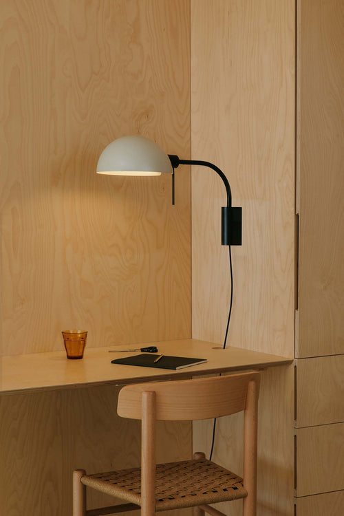 Faro Dominica Koepelwandlamp Zwart, Beige 1x E27