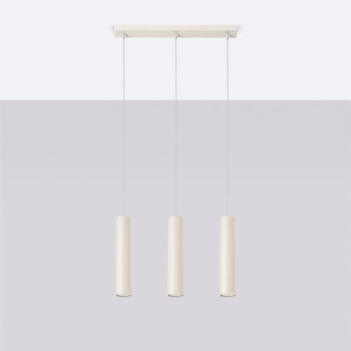 Sollux Lighting Hanglamp LAGOS 3L beige - 45x6x98cm