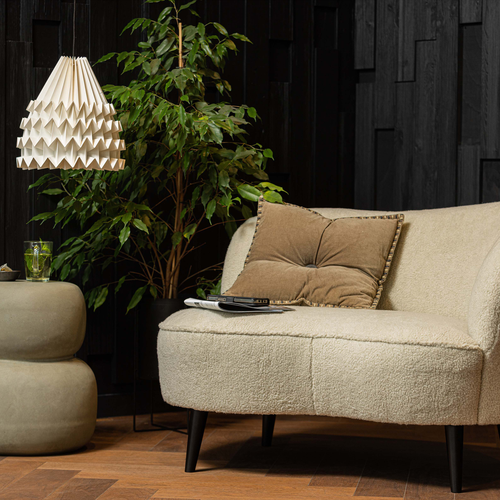 WOOOD loungefauteuil rechts Sara - Teddy - Off White - 71x112x81 - vtwonen shop