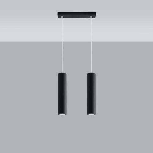 Sollux Lighting Hanglamp LAGOS 2 zwart - 30x6x90cm