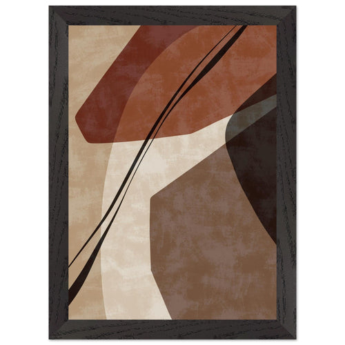Artfulprints Poster met Lijst Boho – Desert mix   - A4 21x29.7 cm - Bruin