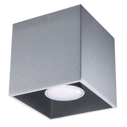 Sollux Lighting Plafondlamp QUAD 1 grijs - 10x10x10cm