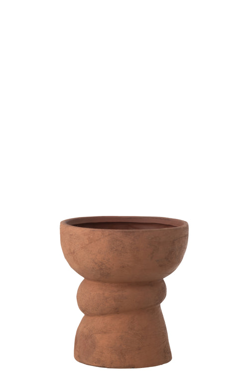 J-Line bloempot Nana - keramiek - bruin - large