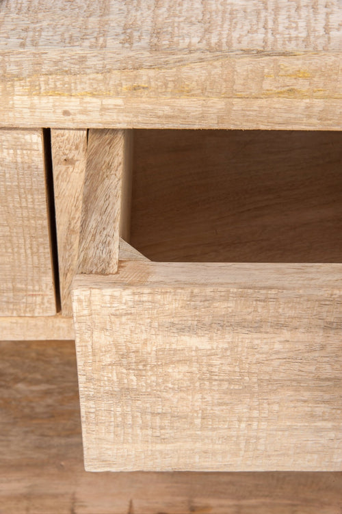 J-Line barkast 3 Lades + 3 planken - hout - naturel