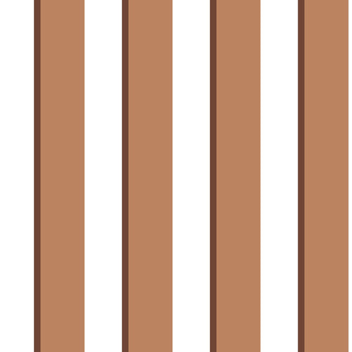 ESTAhome behang strepen terracotta en wit - 50 x 900 cm - 131910