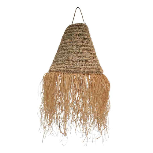 MÔMÉ Hanglamp Talulah - bruin - raffia - Ø 45 cm / ca. H 120 cm - boho look - vtwonen shop