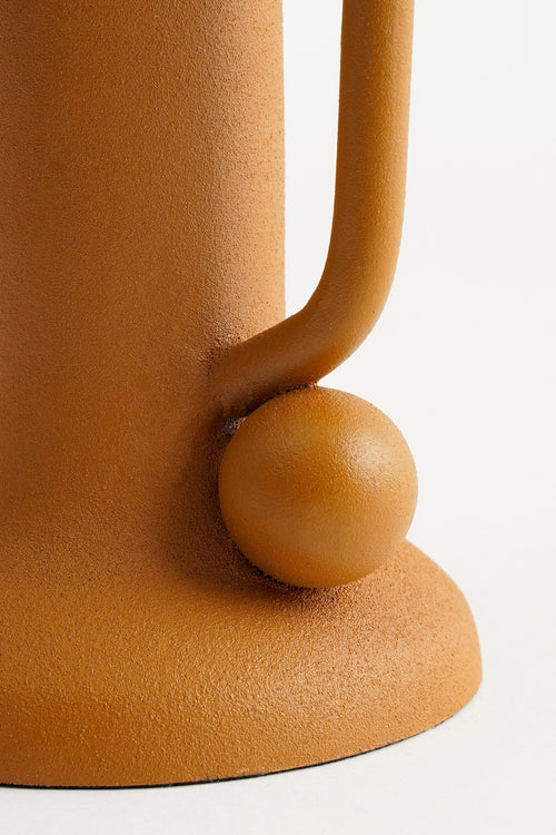 Mica Decorations Ula Kandelaar - H12 x Ø8 cm - Metaal - Lichtbruin