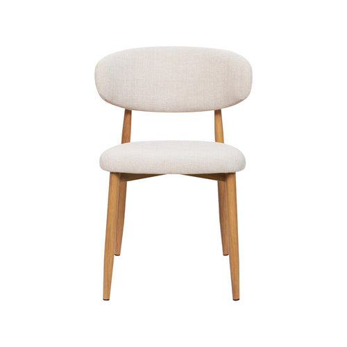 Giga Meubel Eetkamerstoel Alexia - Beige/Naturel - Set van 2 - vtwonen shop