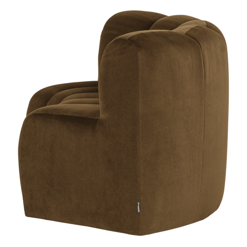 WOOOD eetbank halfronde hoek rugleuning Mojo - Velvet - H.geel - 83x152x73