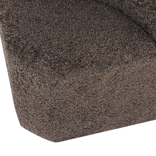 WOOOD eetbank hoek met rugleuning Mojo Base - Wollig - Bruin - 83x80x80