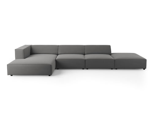 Cosmopolitan Design linker hoekbank Arendal 5-zits, flueel, cement - 166x341x70cm
