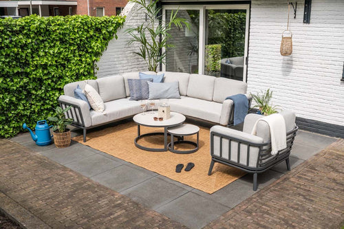 Montea lounge hoekset -5-dlg - carbon black - valley sand - vtwonen shop