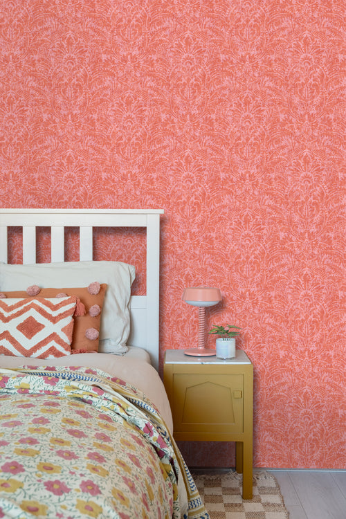 ESTAhome behang ornamenten koraal rood - 50 x 900 cm - 131618