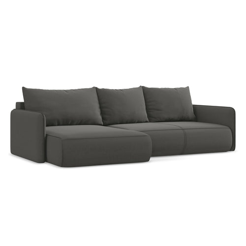 LaMiaSofa hoekbank links Palermo - velours - staal - 240x148x86