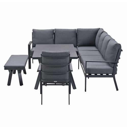 Garden Impressions lounge dining set Senja mystic grey - 5-delig - links incl stoel - vtwonen shop