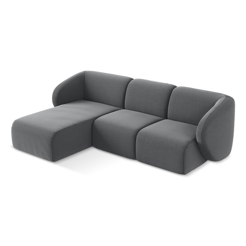 LaMiaSofa hoekbank links Cervo - velours - staal - 248x166x85