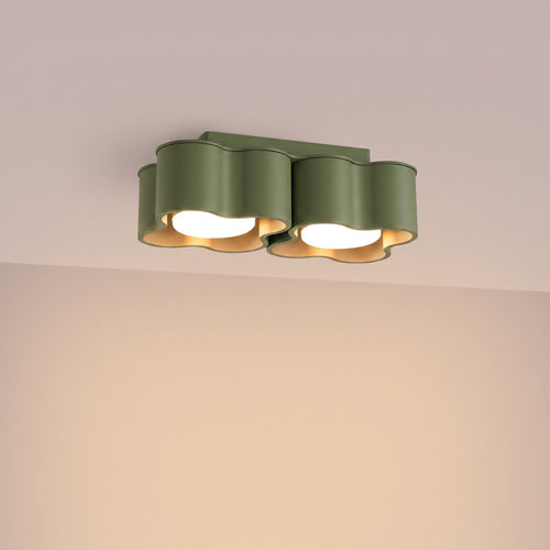 Sollux Lighting Plafondlamp OVIO 2 olijfgroen Gx53 - 24,5x12x8cm