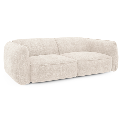 Sia Home - Rechte bank LIVIA - Fluweel weefsel - Crème - 230cm - vtwonen shop