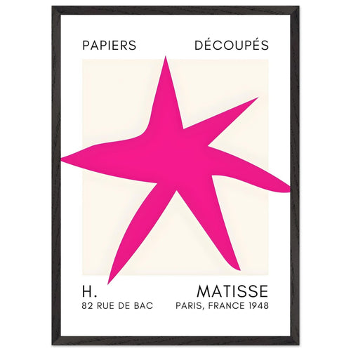 Artfulprints Poster met Lijst Matisse – Star of the sea pink   - 50x70 cm - Roze