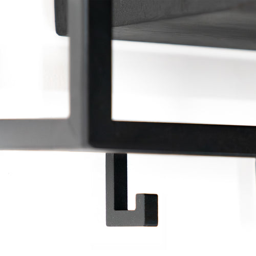 Spinder Design kapstok School 80 - Zwart / Eiken Zwart - 6 haken