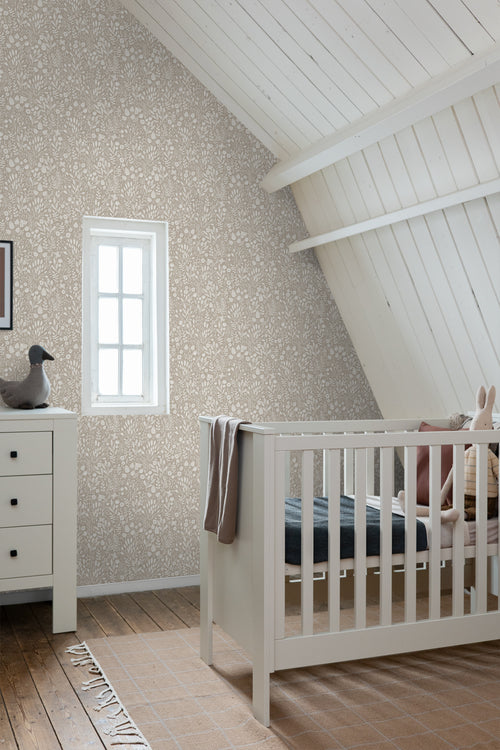 ESTAhome behang bloemetjes lichtbeige - 50 x 900 cm - 131253 - vtwonen shop