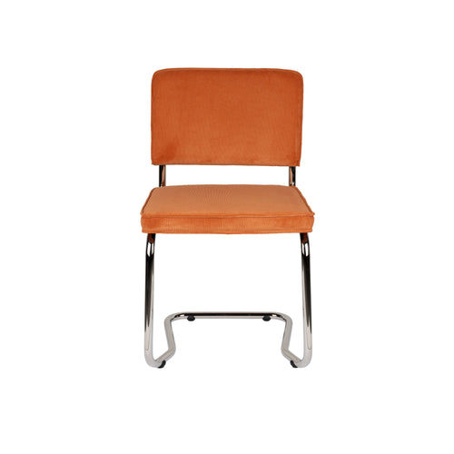 Zuiver Ridge Kink Rib Eetkamerstoelen  Oranje - Set van 2