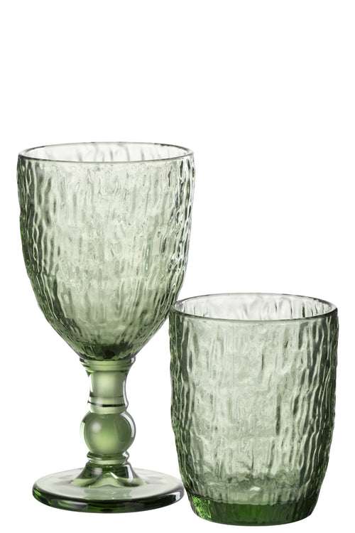 J-Line wijnglas Vera - polyresin - groen - vtwonen shop