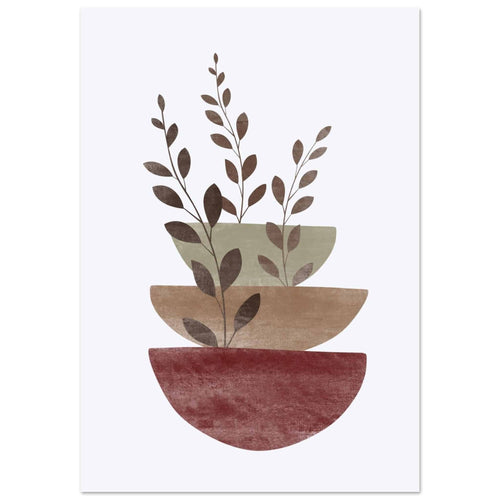 Artfulprints Poster Boho – Layered peace   - 70x100 cm - Bruin
