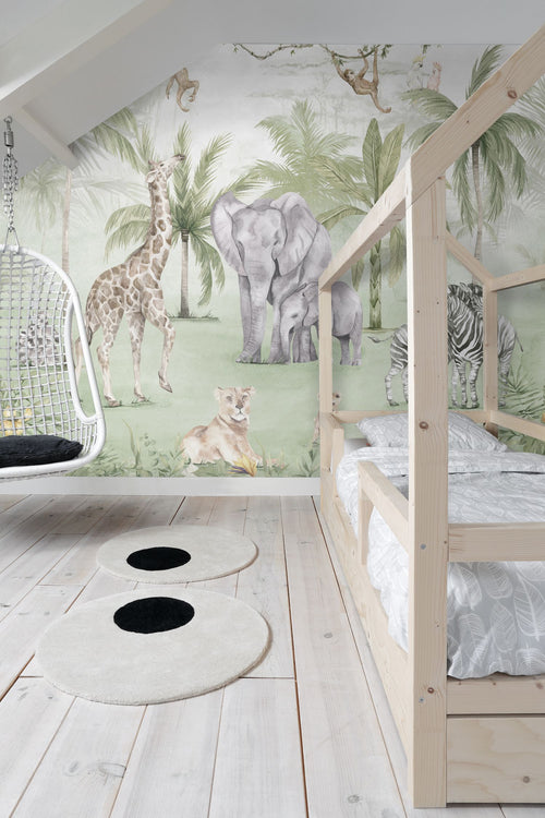 Sanders & Sanders fotobehang jungle dieren meerkleurig - 318 x 275 cm - 640879